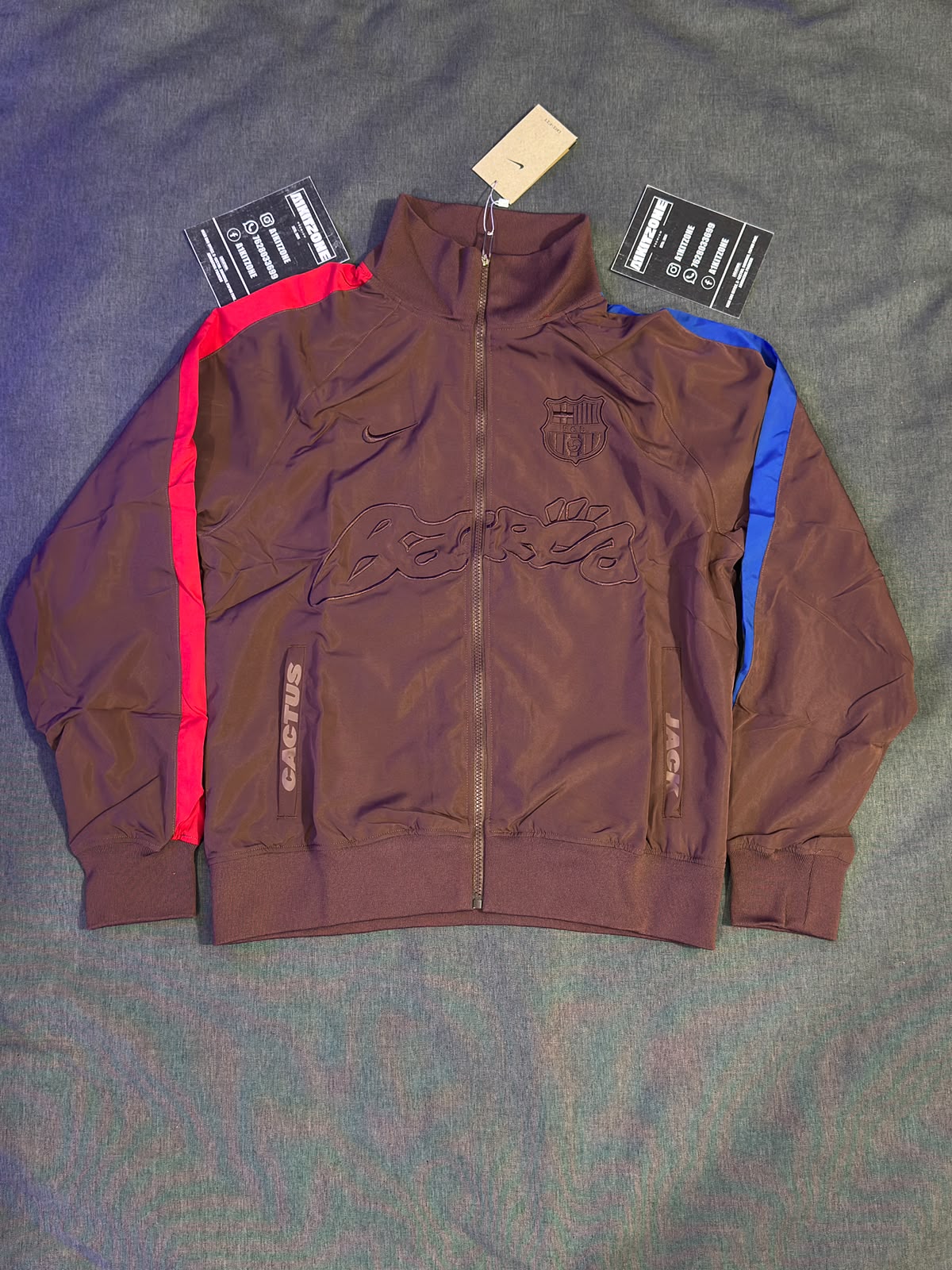FC Barcelona X Cactus jack retro zip anthem jacket