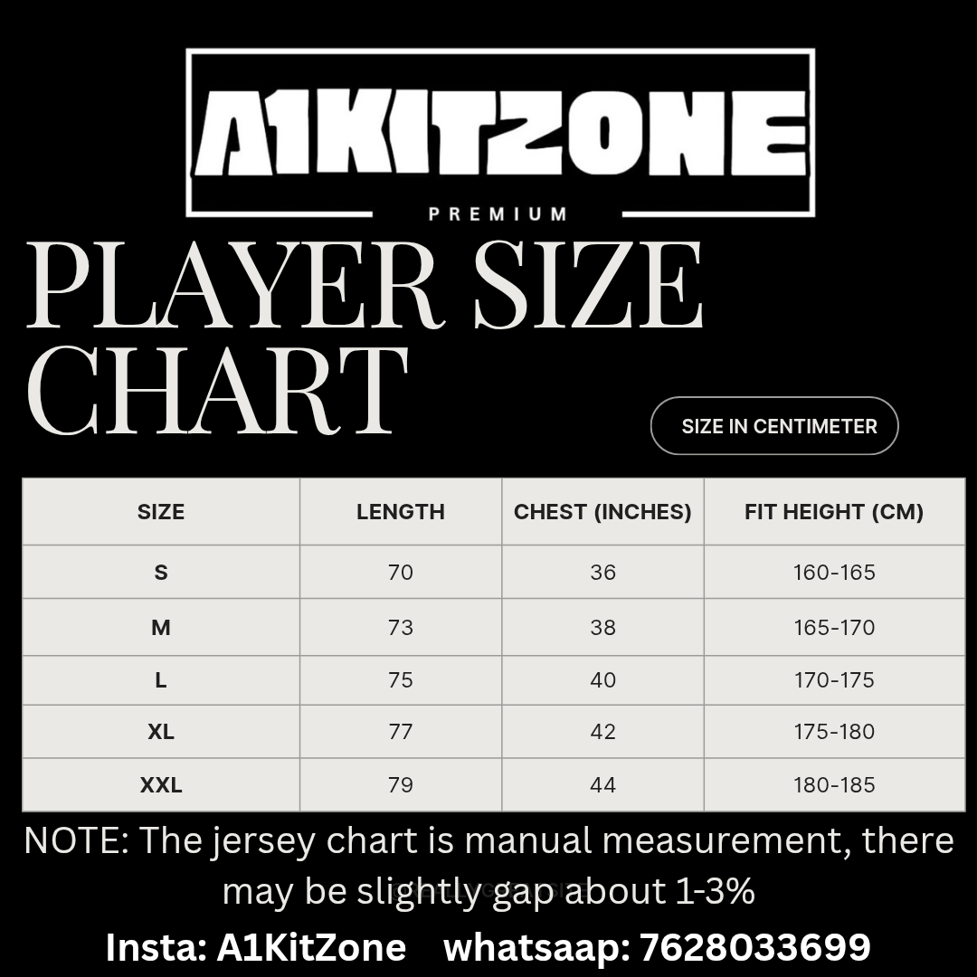 Size chart preview